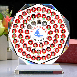 Crystal Photo <b>Frame</b> Round Customizable For Group Photos <b>Graduation</b> Souvenirs Living Room Display - Product Image 2