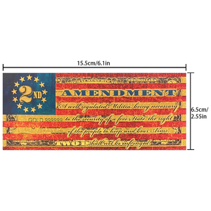 Billet de banque souvenir patriotique en plastique avec feuille d'or et design personnalisé - Product Image 4