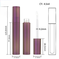 Tube carré en plastique ABS à couvercle rabattable anti-déversement pour brillant à lèvres, flacon cosmétique vide, emballage de maquillage liquide, logo personnalisé sérigraphié