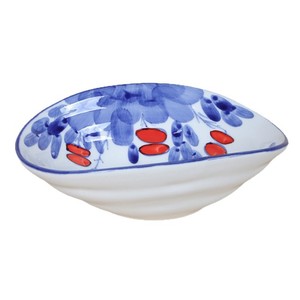 Assiettes à dessert en céramique peintes à la main, forme irrégulière, design oriental, motif végétal, pour les fêtes - Product Image 5