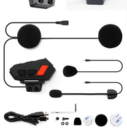 Casque de moto S21 avec écouteurs Bluetooth, étanche IP65, radio FM, kit mains libres, sans interphone