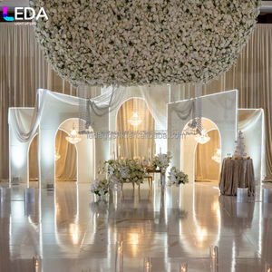 ฉากหลังงานแต่งงานแบบถอดประกอบได้ LEDA สีขาว สำหรับตกแต่งงานแต่งงานและงานปาร์ตี้ - Product Image 2