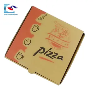 Fabrika fiyat özel Logo oluklu kağit kutu Pizza ambalaj Kraft kutusu