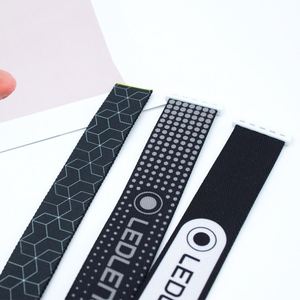 Custom Heat Printing Reflective Jacquard High Tension PP Strap Elastic Band Headlamp Strap With Adjustable Buckle for Outdoor - Product Image 3