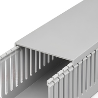 Goulotte de câblage en PVC à rainures fines, grise, 50x40mm, pour câblage de panneaux et de machines