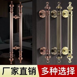 Manijas de Puerta Estilo Europeo de Acero Inoxidable con Acabado en Oro Rosa de 800, 1000 y 1200 mm para Uso en Puertas Interiores - Product Image 5
