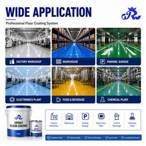 Revêtement <span class=keywords><strong>de</strong></span> <span class=keywords><strong>sol</strong></span> époxy industriel RW, haute brillance, résistant à l'usure, <span class=keywords><strong>peinture</strong></span> <span class=keywords><strong>de</strong></span> <span class=keywords><strong>sol</strong></span> auto-nivelante <span class=keywords><strong>pour</strong></span> usine, atelier, <span class=keywords><strong>garage</strong></span>, entrepôt, kit - Product Image 2