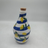Bouteille en céramique multifonction personnalisée faite à la main Bouteille d'huile d'olive en céramique de style turc