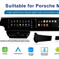 Unit Head Multimedia Navigasi Layar Ganda 12,3 inci untuk Porsche Macan 2014-2015/2016