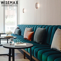 WISEMAX Mobilier moderne pour restaurant Stand de bar Canapé Chaises Sièges Café Boutique Restaurant Tufté Demi-cercle Canapé Chaise Cabine