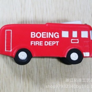 Camion de pompiers Boeing en mousse PU, jouet anti-stress, décoration de dessin animé - Product Image 2