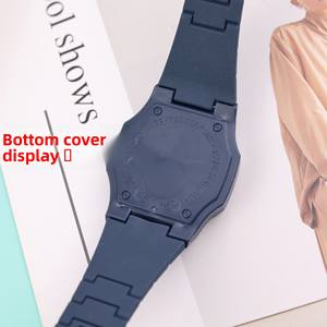 Nouvelle montre numérique à LED avec cadran à chaîne, design simple et élégant, pour collégiens, boîtier lumineux en plastique ajouré - Product Image 4