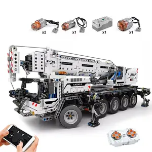 Mold KING 17034 Set Blok Bangunan Kendaraan Teknik Set MOC Bricks APP RC Remote Control Model Truk Derek Bermotor