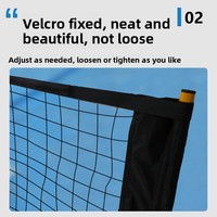 Système de filet de pickleball portable 2-en-1 de haute qualité, hauteur réglable, robuste, 1,5 m, pour entraînement intérieur/extérieur, en polyester, facile à transporter