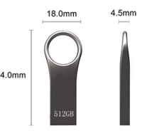 Nueva Memoria USB 3.2 de Alta Velocidad de 128 GB, Mini Pendrive Metálico