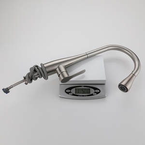 Robinet de <span class=keywords><strong>cuisine</strong></span> extractible chaud/froid en acier inoxydable gris anthracite, design moderne, rotation à 360 degrés, vente en gros - Product Image 4