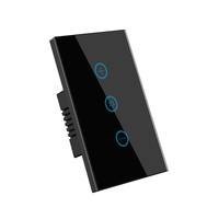 Interruptor Inteligente Tuya con Dimmer, Estándar Estadounidense, Panel Táctil de Vidrio, Temporizador para Productos y Dispositivos de Hogar Inteligente