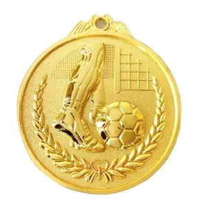 ميدالية كرة القدم الألمانية سبائك الزنك الرياضية الذهبية لكرة القدم