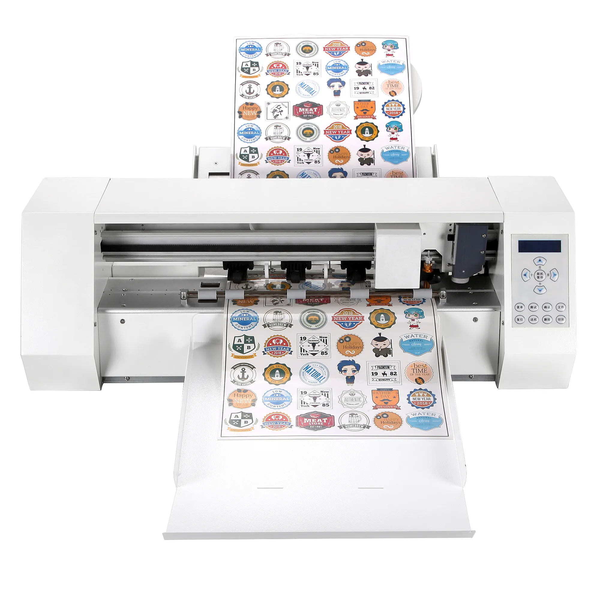 Automatic sticker print and cut plotter, plotter printing and cutting machine