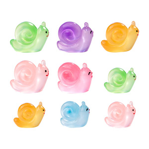 Mini Caracoles Luminosos, Figuras de Caracoles Pequeños que Brillan en la Oscuridad, Manualidades de Resina para Jardín, Decoración de Paisajes de Musgo en Miniatura - Product Image 5