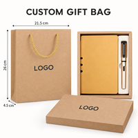 Ensemble cadeau carnet et stylo A5 B5 A6 avec boîte cadeau et sac de transport, logo personnalisé pour les réunions de bureau, les remises de diplômes, les cadeaux d'appréciation pour les enseignants