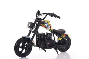 Vélo d'équilibre électrique pour enfants de 12 pouces, style voiture, moteur 150W, batterie 24V 4.5Ah, effets sonores réalistes, roues avec pneus gonflables - Product Image 3