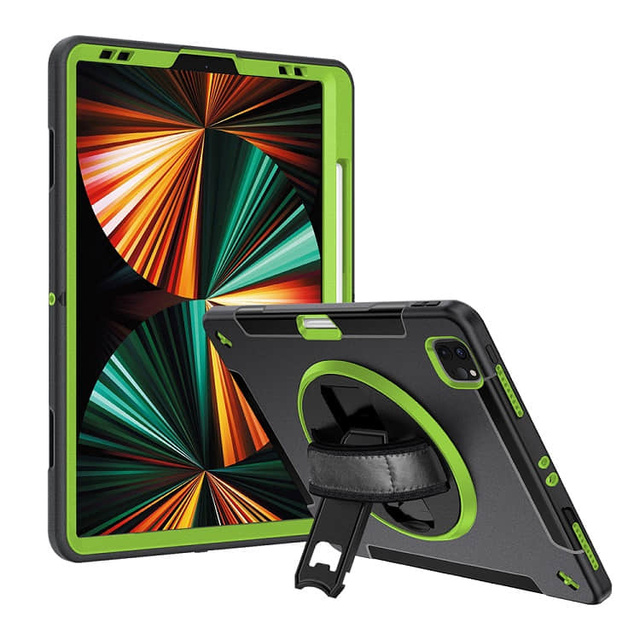 [ Rugged Tablet Case ] Tpu Shoulder Strap Rugged Heavy Duty Protection Tablet Case for Ipad Pro 12.9 Inch 4th Gen Case 2022 2020