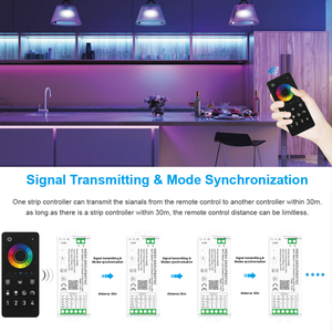 C206W 조광기 <span class=keywords><strong>4</strong></span> 존 MESH 원격 그룹 동기화 TuyaSmart WIFI 5 in 1 컨트롤러 색상 변경 음악 장식 조광기 <span class=keywords><strong>Led</strong></span> 컨트롤러 - Product Image 4