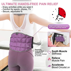 Compresse de <span class=keywords><strong>gel</strong></span> réutilisable pour soulager les douleurs dorsales, enveloppement de soutien lombaire, thérapie chaud-froid, coussin chauffant pour la sciatique - Product Image 3