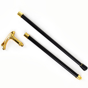 Canne de marche ergonomique en forme de T, dorée, style minimaliste, bâton de marche décoratif vintage pour gentleman, vente en gros - Product Image 3