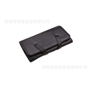 PU leather makeup brush <b>bag</b>, foldable makeup <b>tool</b> storage <b>roll</b>, stylish makeup <b>bag</b> with customizable logo. - Product Image 2