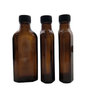 Flacon vide en verre brun de 100 ml (3 oz) pour soins capillaires, huile essentielle de cheveux <span class=keywords><strong>à</strong></span> l'huile marocaine, vente en gros - Product Image 1