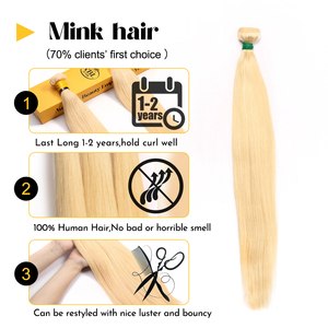 XBL UPS Express 10-30 "Straight 613 Hair Bundles Virgin Brown Blonde Extensiones Puede decolorar o teñir para la tienda en línea - Product Image 4