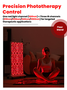 Panneau de luminothérapie rouge <span class=keywords><strong>professionnel</strong></span> CE 240W, 7 longueurs d'onde NIR, <span class=keywords><strong>appareil</strong></span> demi-corps avec minuterie et variation d'intensité <span class=keywords><strong>pulsée</strong></span> pour la physiothérapie - Product Image 4
