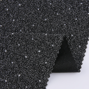 Grs <span class=keywords><strong>Polyester</strong></span> kim loại sợi nhuộm Ấn Độ ăn mặc màu nâu màu hồng màu xám Rhinestone dài chiều dài lurex <span class=keywords><strong>Interlock</strong></span> vải với thạch - Product Image 4