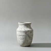 Jardinière ronde en ciment de style européen, vintage, sculptée à la main, grande taille, pour l'intérieur/l'extérieur, pots à fleurs pour le jardin, élément décoratif pour la maison