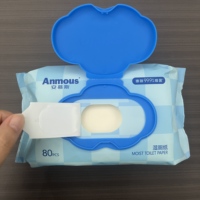 ANMOUS Lingettes humides jetables non tissées pour toilettes, usage domestique professionnel, 80 lingettes, grand paquet