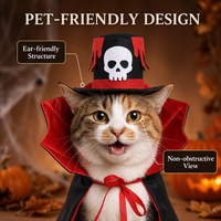 Meilleures ventes Alibaba : Ensemble de décoration d'Halloween pour animaux de compagnie, assortiment de chapeaux de sorcière, capes et accessoires, tenues pour chats et chiens style Europe et Amérique, citrouille