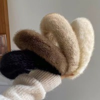 Bandeau rembourré en fausse fourrure de vison personnalisable |   Directement de l'usine |   Serre-têtes en fourrure moelleuse pour l'hiver