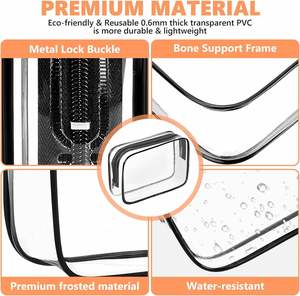 Customized Clear PVC Transparent Waterproof Toiletry Bag, Portable Travel Bag with Printed Logo, Personalized Promotional <b>Gift</b> - Product Image 4