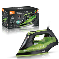 Fer à vapeur RAF 2400W 350ml avec semelle en céramique, vapeur verticale pour l'entretien des vêtements à domicile