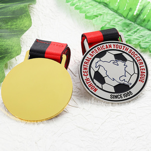 Medaglia Sportiva da Calcio Personalizzata 3D Monofacciale Placcata Oro e Argento in Lega di Zinco con Logo e Lettere - Product Image 2