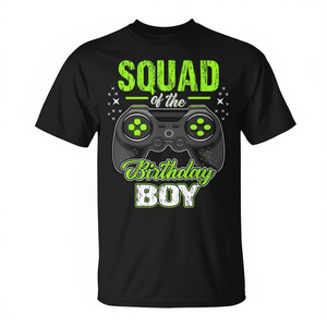 Camiseta de jugador de videojuegos Squad Of The Birthday Boy, camiseta a juego para fiesta de cumpleaños - Product Image 2
