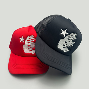Nuovo Stile Cappellino da Baseball Americano Ricamato con Stella, Protezione Solare, Semplice e alla Moda, in Rete, per Uomo e Donna, con Fiocchi - Product Image 2