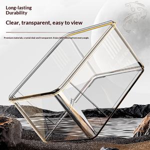 <span class=keywords><strong>Aquarium</strong></span> Transparent pour Poissons d'<span class=keywords><strong>Eau</strong></span> <span class=keywords><strong>Douce</strong></span>, Petit <span class=keywords><strong>Aquarium</strong></span> de Bureau pour la Maison, Mini <span class=keywords><strong>Aquarium</strong></span> Carré en Acrylique Épaissi pour Poissons Rouges et Tortues - Product Image 2