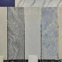 Panneau mural en PVC personnalisé, panneau en marbre UV, panneau en plastique SPC, panneau mural imperméable et résistant à l'humidité pour la décoration intérieure