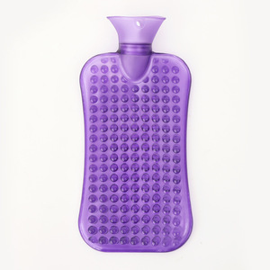 Wholesale transparent rectangular PVC hot water <b>bottle</b> with dots, large size, thickened, water-filling and <b>warm</b> water <b>bottle</b>. - Product Image 1