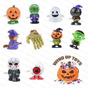 Jouet mécanique d'Halloween pour sacs de friandises, thèmes Sorcière, Citrouille, Zombie, Chat noir, style dessin animé effrayant - Product Image 1
