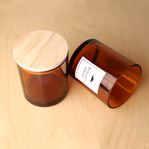 Barattolo di candela satinato ambra candela da 8 once che produce barattoli di vetro fantasia scatole e barattoli di candele personalizzati - Product Image 2