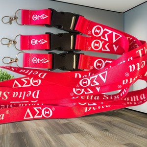 Chất Lượng Cao Tùy Chỉnh Cá Nhân Chữ Dây Buộc Màu Đỏ Hy Lạp ID Dây Buộc Với Logo Làm Bằng <span class=keywords><strong>Polyester</strong></span> PVC Và Nylon - Product Image 3